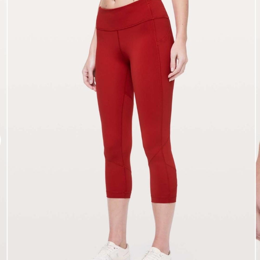 Lululemon Pace Rival Crop 22” Dark Red